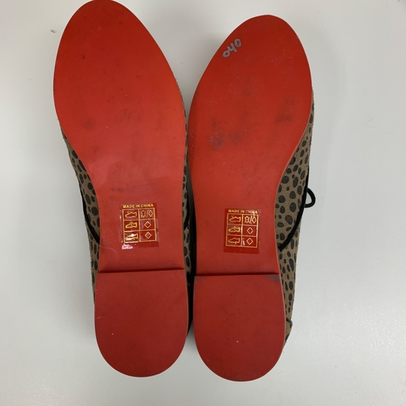 DV Leopard Suede Lace Up Loafers Red Bottoms - Picture 7 of 8